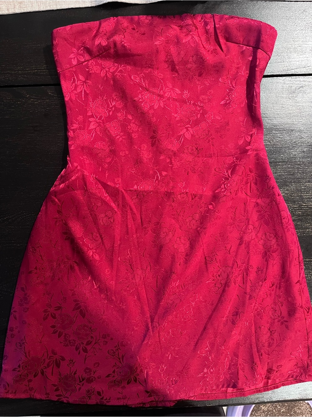 Princess Polly Strapless Floral Jacquard Mini Dress